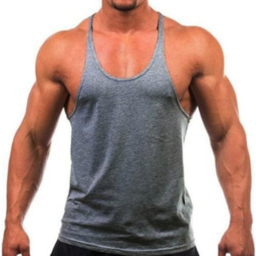 Gym Men Muscle Sleeveless Shirt Sport Singlet Vest Stringer Tank Top Bodybuilding Sport Fitness Workout Vest Muscle Shirts