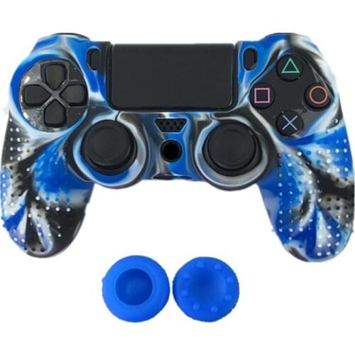 8 Colors Anti-slip Silicone Cover Skin Case for Sony PlayStation Dualshock 4 PS4 DS4 Pro Slim Controller & Stick Grip