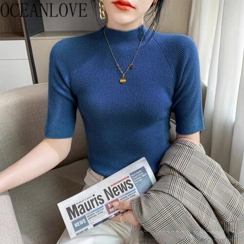 Женские однотонные футболки Oceanlove China At AliExpress