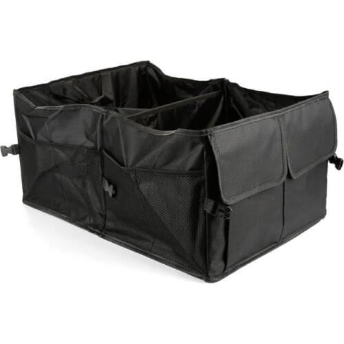 Car Trunk Organizer Box Large Capacity Auto Multiuse Tools Storage Bag Stowing Tidying Leather Folding For Emergency Storage Box