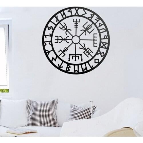 Nordic Style Odin Symbol Hollow Wall Sticker Home Decor Living Room Bedroom Wall Art Decals Vinyl Murals Decoration Poster