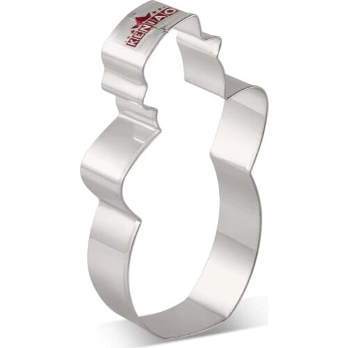 KENIAO Christmas Snowman Cookie Cutter for Christmas Party Biscuit / Fondant / Sandwiches Cutter -7.3 x 13cm- Stainless Steel