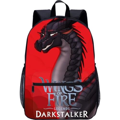 European Style Wings of Fire School Back Pack Large Capacity Children Student Backpack Fashionable Dragon Print Kids Book Bag