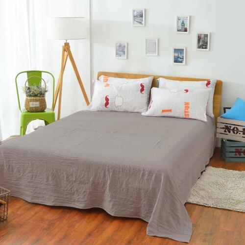 AHSNME gray color washed cotton super soft polyester sheet product features will be very soft after washing