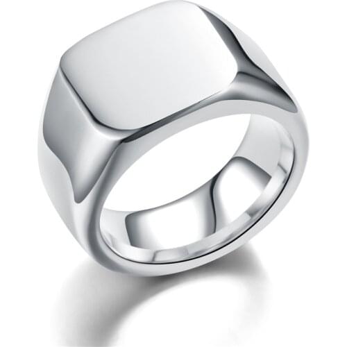 Vintage Geometry Men Rings Stainless Steel Punk Rings Titanium Steel Party Ring Good Quality