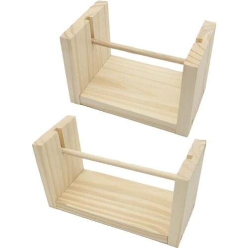 Rotatable Wooden Bobbin Spool Thread Ribbons Sewing Twine Dispenser Rack Knitting DIY Craft E56C