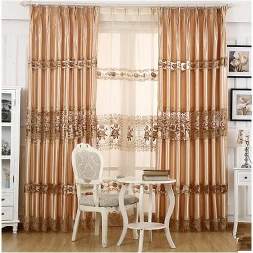 High-grade embroidery curtain gauze cloth European pastoral Korean bedroom products
