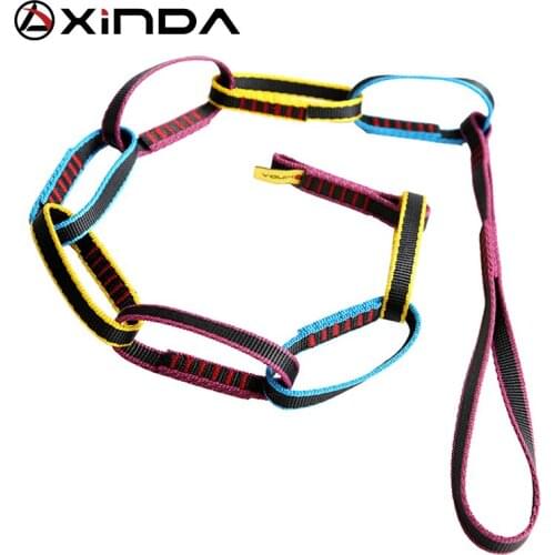 XINDA Outdoor Climbing Equipment Downhill Forming Ring Sling Daisy Chain Daisy Rope Nylon Daisy Chain Personal Anchor System