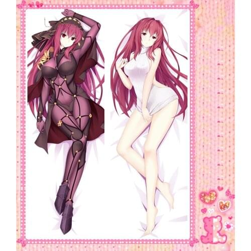 Japanese Anime Cartoon Fate Grand Order Lancer Double sided hugging Pillow Case Cover Pillowcase Peach Skin 2 Way/ WT 77003