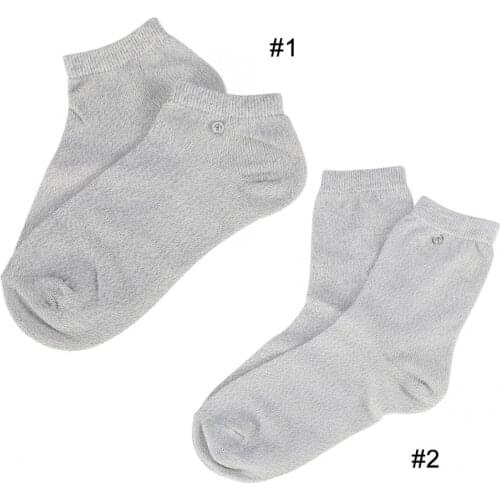 1 Pair Foot Massage Socks Breathable Electrode Conductive Socks Pain Relief Physiotherapy Socks Foot Protector Health Care Tool