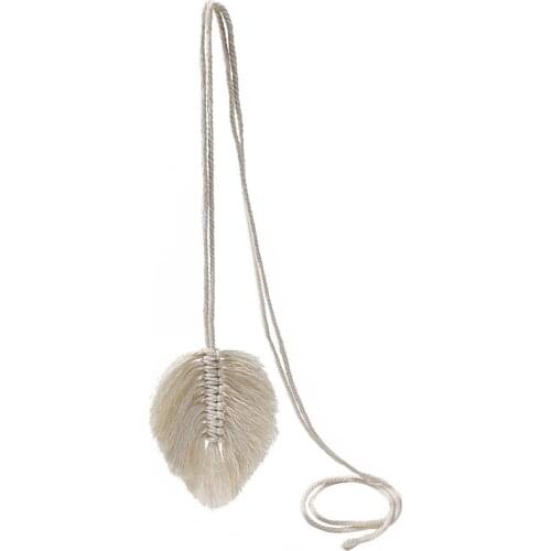 1 Pcs Curtains Tie Rope Hook Holder Tiebacks Home Decorations Leaves Handmade Boho Drapery Cotton Backs Holdbacks Buckle Clip