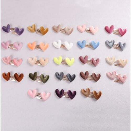10pcs/set Cartoon Love Heart Baby Hair Clips For Girls Handmade Boutique Hairgrips Baby Clips Kids Hair Pins Accessories