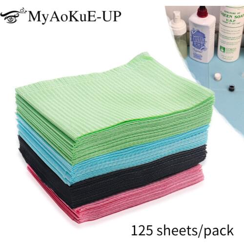 125pcs Disposable Makeup Clean Pad Excellent Double-layer Composite Membrane Absorbent Waterproof Tablecloths Tattoo Accessories