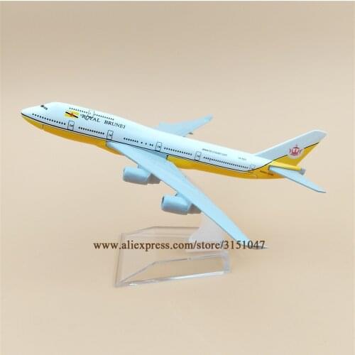 16cm Air Royal Brunei B747 Boeing 747 Airways Airlines Metal Alloy Airplane Model Plane Diecast Aircraft
