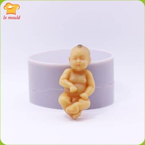 LXYY New 2 Pieces of Silicone Sugar Flower Craft Mould Soft Pottery Cake Decoration Tools 3D Mini Baby Molds