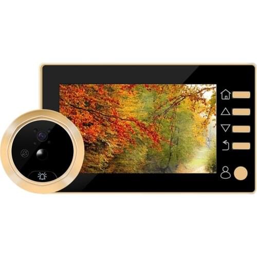 4.3 Inch Doorbell Viewer Digital Door Peephole Viewer Camera 1Mp Wireless Video Doorbell Ir Night-Vision Motion Sensor