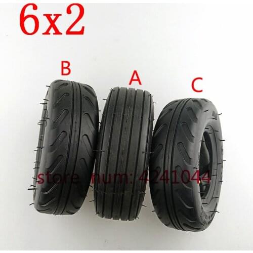 6" Tire Tyre F0 Pneumatic Trolley Cart 6X2 Solid tire 6x2 Pneumatic tyre Electric Scooter Wheel Chair Truck Use