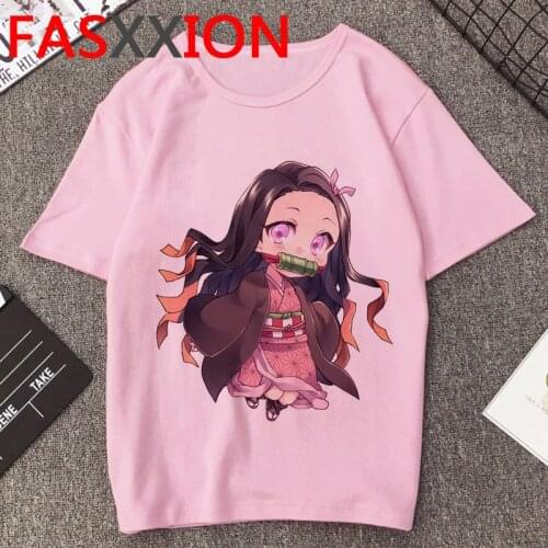 Demon Slayer Shirt Women/men Aesthetic Kawaii Japanese Anime Kimetsu No Yaiba Graphic T Shirt Grunge Harajuku T Shirt Female
