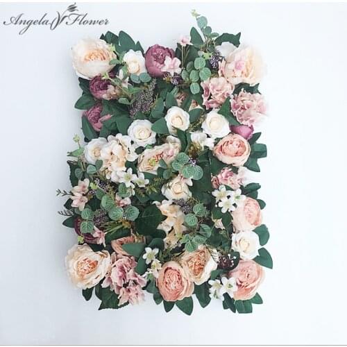 Customize 40*60 HI-Q artificial flower wall panel rose hydrangea wedding backdrop decor party hotel Christmas flower wall carpet