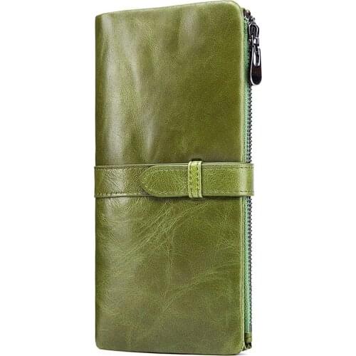 High Quality Genuine Leather Clutch Bag Wallet Unique Lady Long Wallet Christmas gift special design