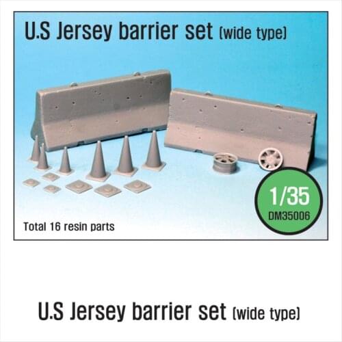 1/35 US Jersey Barrier set (Wide type) toy Resin Model Miniature Kit unassembly Unpainted