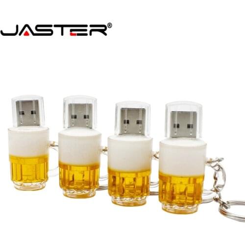JASTER Special beer mug model usb flash drive beer glass pendrive 8gb 16gb 32gb 64gb memory stick pen drive USB 2.0 thumb drive