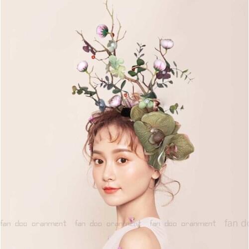 Creative Bridal Exaggerated Headdress Personality Retro Headwear Catwalk Stage Performance Antler Headband Hair Accessory