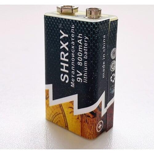 800mA Micro USB 9V Li-ion Rechargeable Battery 6F22 9V Li Ion Lithium Battery for Metal Detector