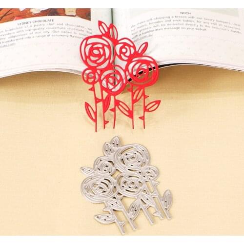 DUOFEN METAL CUTTING DIES - 020243 rosebush Metal Cutting Dies Stencils for DIY Scrapbooking paper crafts 2018 New