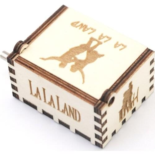 Lalaland Music Box Hand Crank Carved Wooden Musical Box,Musical Gift,Play City of Star birthday gift for girlfriend