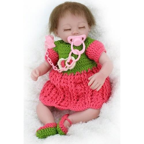 40 CM cloth body Soft Silicone Newborn Baby Reborn Doll Babies 16 inch Lifelike Real Bebe for Children Birthday Xmas Gift