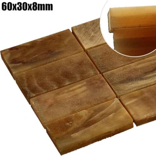 Natural sheep Ox horn bone Knife Handle Patch plate DIY tools material carving material 70x50x5mm error 1mm