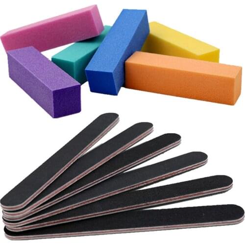 100/180 Nail File Double Side Buffer Trimmer Sandpaper Professional Nail Files Sanding Block Pedicure Manicure Polishing Tools