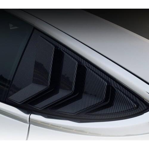 Fit for Tesla model3 triangular window rear window blinds carbon fiber decorative patch modification accessories