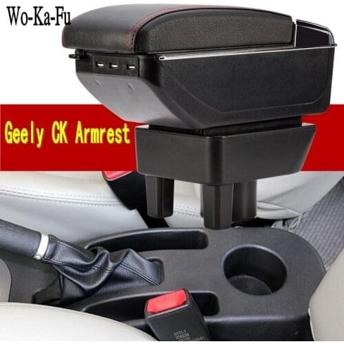 For New Geely CK armrest box central Store content Storage King kong CK2 CK3 armrest box with USB interface cup holder ashtray