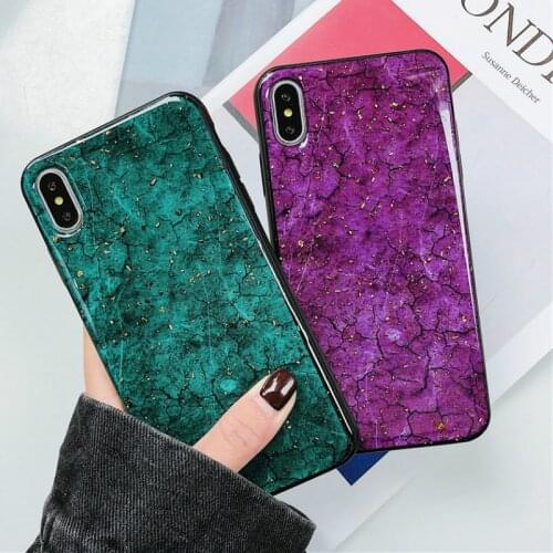 Luxury Gold Foil Bling Marble Phone Case for iPhone XR XS Max X Soft TPU Cover for iPhone 6 6S 7 8 Plus Glitter Case Coque Funda