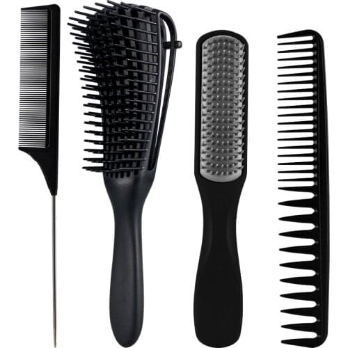 Detangling Hair Brush Hair Comb Set Hair Scalp Massage Detangler Hairbrush For Curly Barber Accessories Hair Care Styling Tools