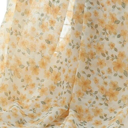 2021 New Bubble Chiffon Fresh Floral Print Dress Scarf Shirt Sewing Skirt Fabric