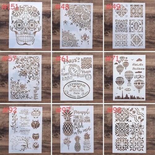 A4 A3 A2 Size DIY Craft Skull Mandala Stencil For Wall Painting Scrapbooking Stamping Album Decorative Embossing Paper Card s