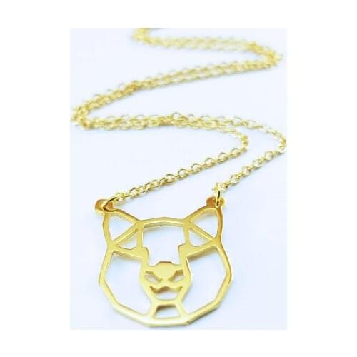 Trendy Shiba Inu Necklace Women Origami Statement Necklace Pet Memorial Gift