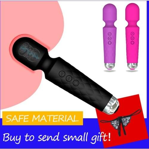 20 Vibration Waterproof Dildo Vibrator Wand Women Clitoris Stimulator Rechargeable Massager Gode Sexshop Adult Sextoy For Couple