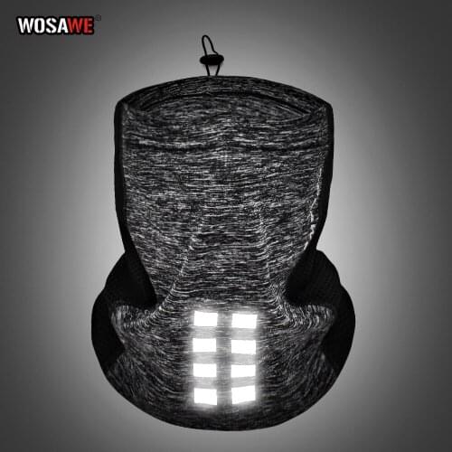 WOSAWE Breathable Reflective Mask Motorcycle Headgear Skiing skate Sports Riding Scarf Ice silk bandana Balaclava Mask