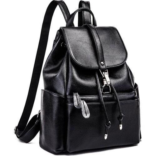 Womens backpacks Genuine Leather students school bags teenagers girls large backpacks women travel bag 2019 new bolsas new C696