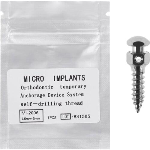 Dental Micro Implants Screw Self Drilling Thread Orthodontic Anchorage Screws Titanium Matching Tool
