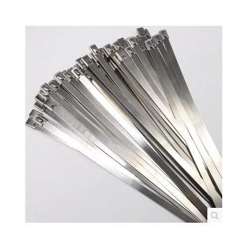 10PCS 4.6x200mm 4.6*200 304ss Boat Marine Zip Strap Wrap Ball Lock Self-Locking 304 Stainless Steel Cable Tie