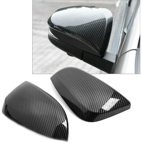 2Pcs Carbon Fiber ABS Car Styling Side Door Rearview Mirror Cover Trim For Toyota Hilux Revo 2015 2016 2017 2018