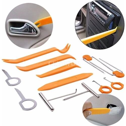 200Set 12Pcs/Lot Auto Car Radio Door Clip Panel Trim Dash Audio Removal Installer Pry Tool