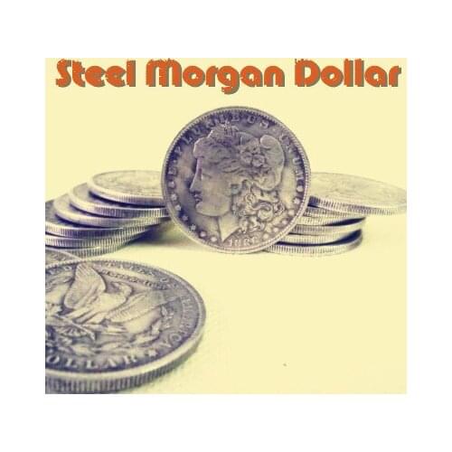 3pcs/lot Steel Morgan Dollar (3.8cm dia) Magic Tricks Close Up Stage Magia Appear Coin Magie Mentalism Illusion Gimmick Props