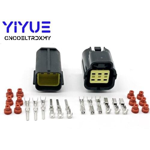 5 Set 6 Pin 174264-2 174262-2 Female And Male Way Waterproof Wire Connector Plug Car Auto Sealed Car Truck Denso Connectors