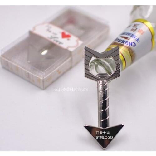 50pcs "An arrow through a heart" Beer Bottle Opener Western Wedding Gift For Guest Arrow Wine Bottle Opener Wedding Favors